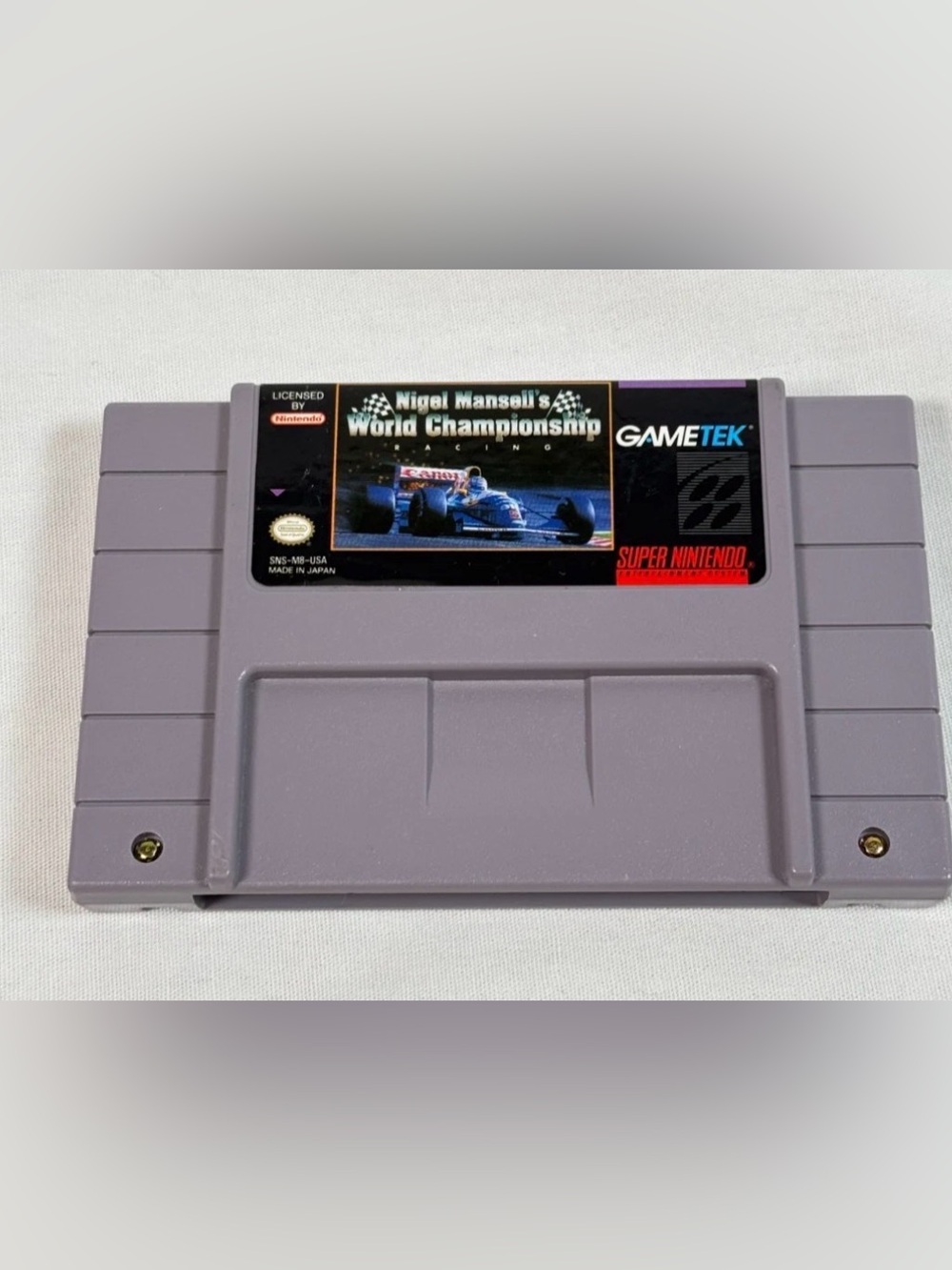 Nigel Mainsell’s Word Championship racing for Super Nintendo SNES tested mint